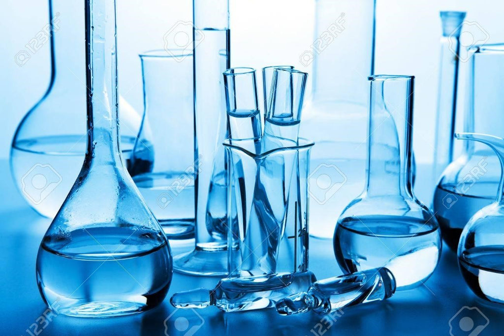 Diagram of common lab equipment, such as an Erlenmeyer flask