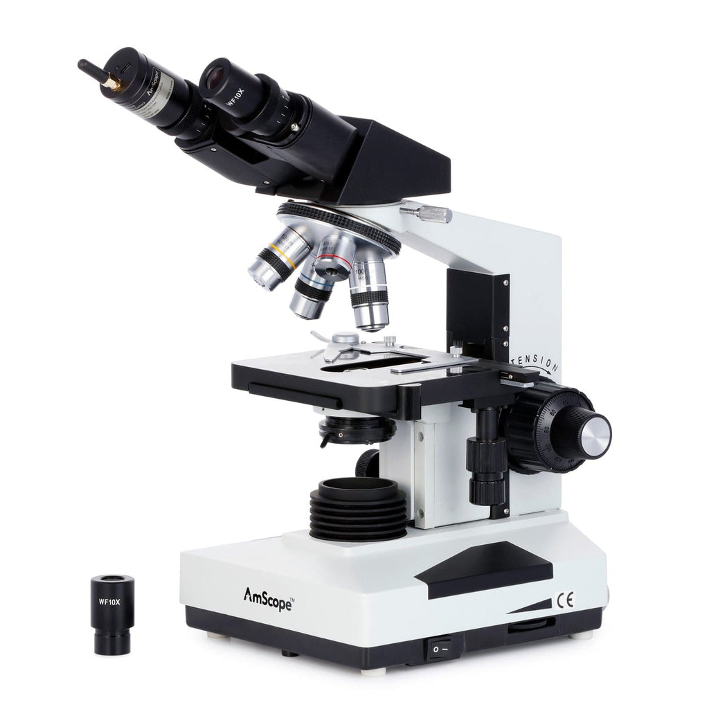Microscopio AmScope T390B-DK Trinoculare 40X-2000X – Campo Scuro – 5 Anni Garanzia