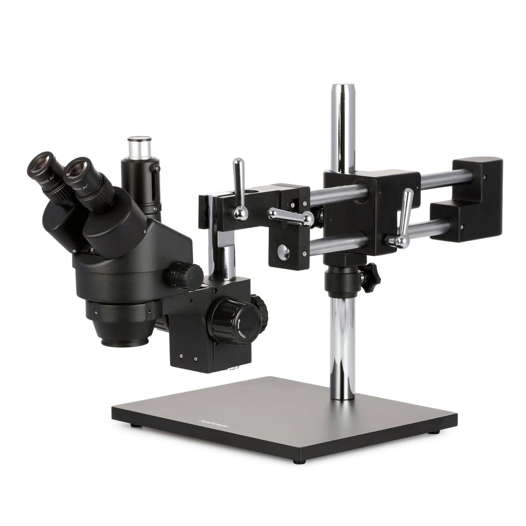 AmScope SM-4 Series Circuit Zoom Black Trinocular Stereo Microscope 3.