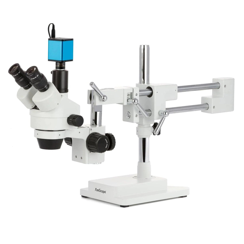 AmScope SM-4 Series Simul-Focal Zoom Trinocular Stereo Microscope with