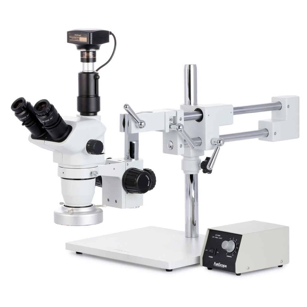 AmScope ZM-4 Series Premium Trinocular Stereo Microscope 2X-90X Magnif