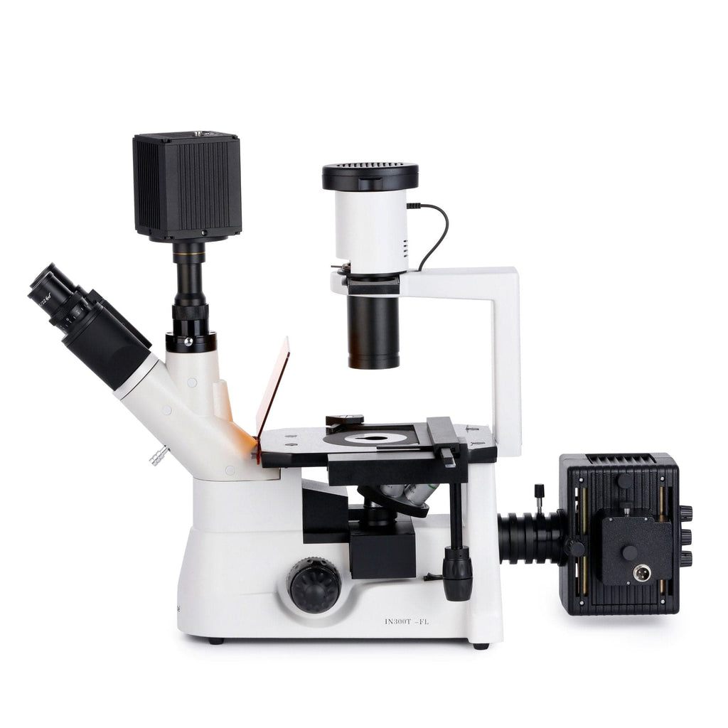 AmScope IN300 Series Inverted Epi-fluorescence Trinocular Compound Mic