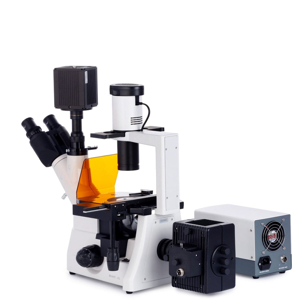 AmScope IN300 Series Inverted Epi-fluorescence Trinocular Compound Mic