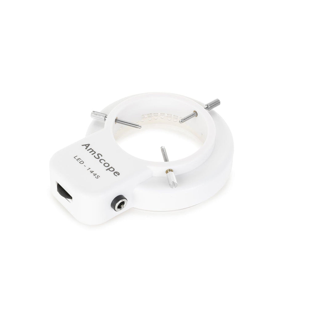Lampada Ad Anello LED Regolabile AmScope 144 LED – Illuminazione Senza Ombre Per Microscopi E Fotocamere, Diametro Interno 60 Mm