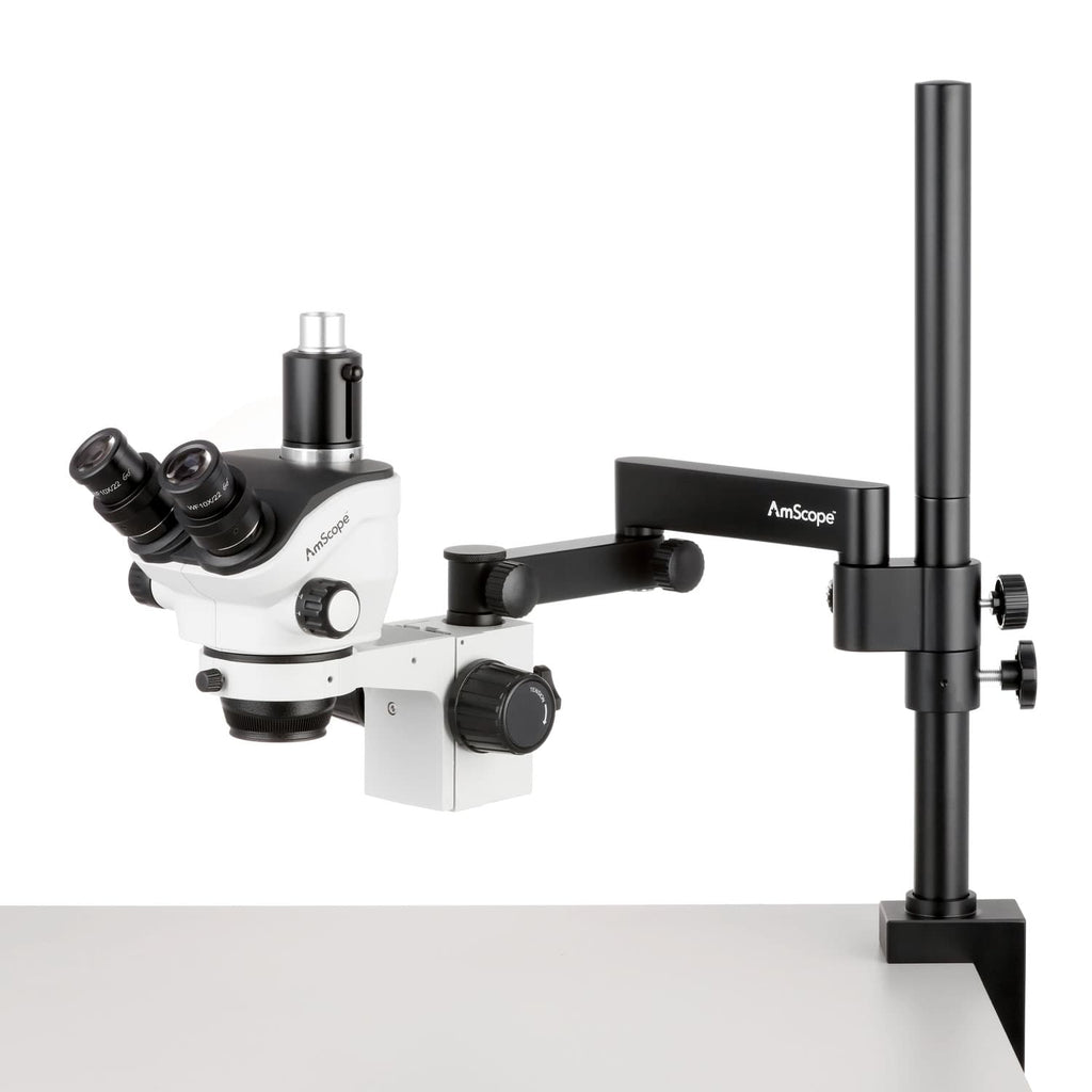 AmScope SZ-9TP SZ-9TP Simul-focal Zoom Stereo Microscope on Swing-arm