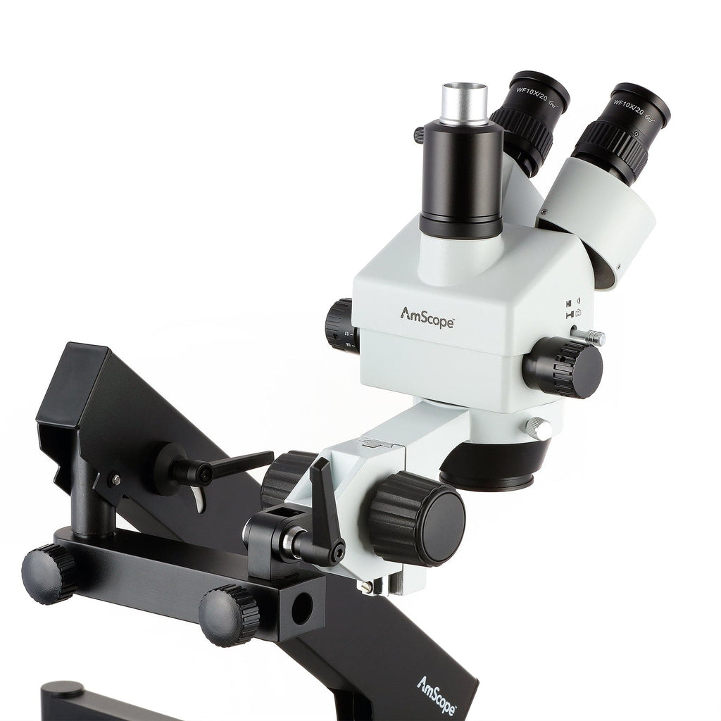 AmScope SM-6T Series Trinocular Articulating Zoom Stereo Microscope 7X