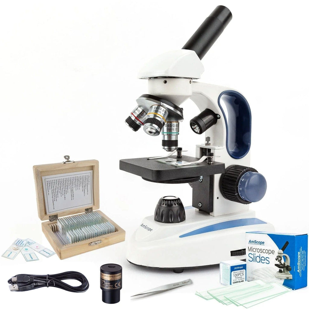 AmScope VB-M158C-2L-STR Digital Enabled Monocular Biological Microscop