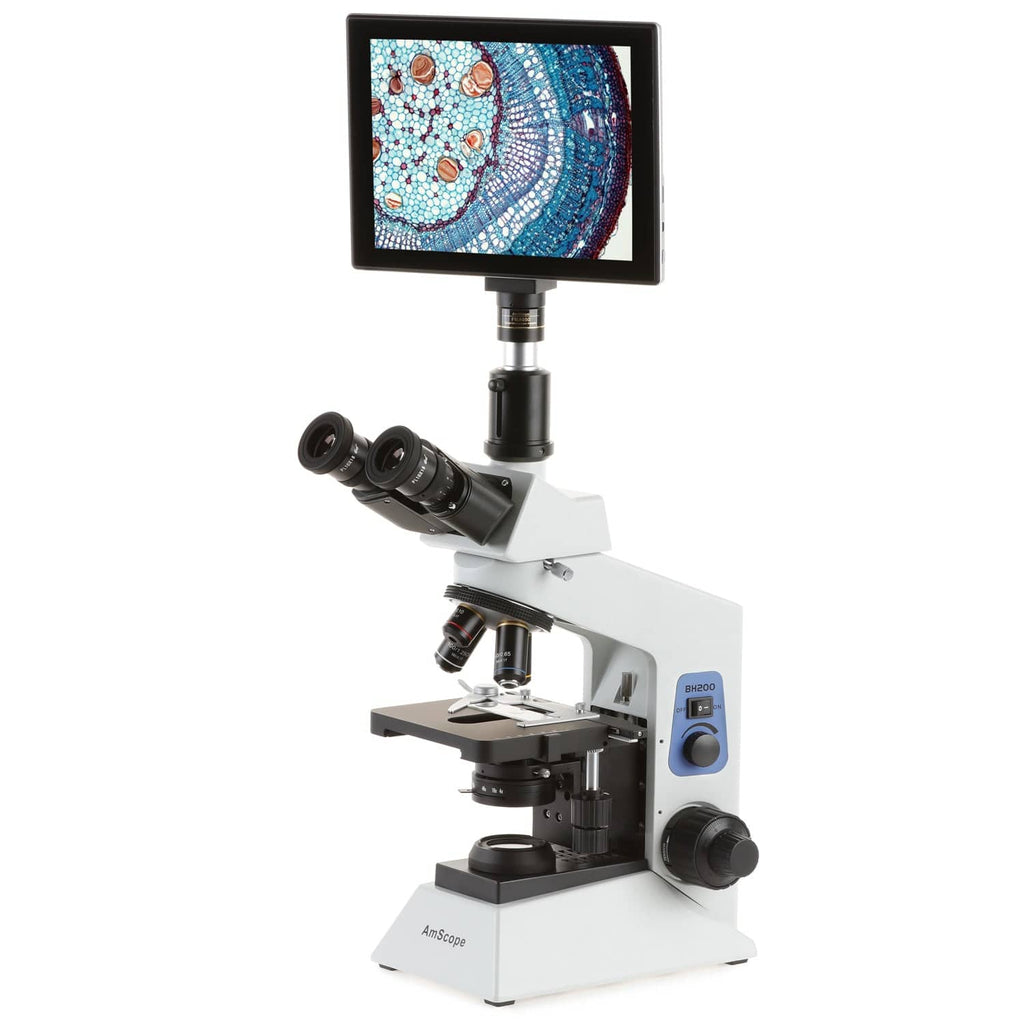 AmScope T580 Series Biological Trinocular Compound Microscope with 9.7