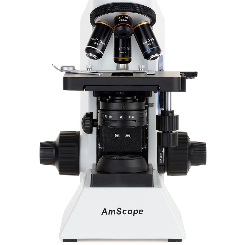 AmScope T580 Series Biological Trinocular Compound Microscope with 9.7