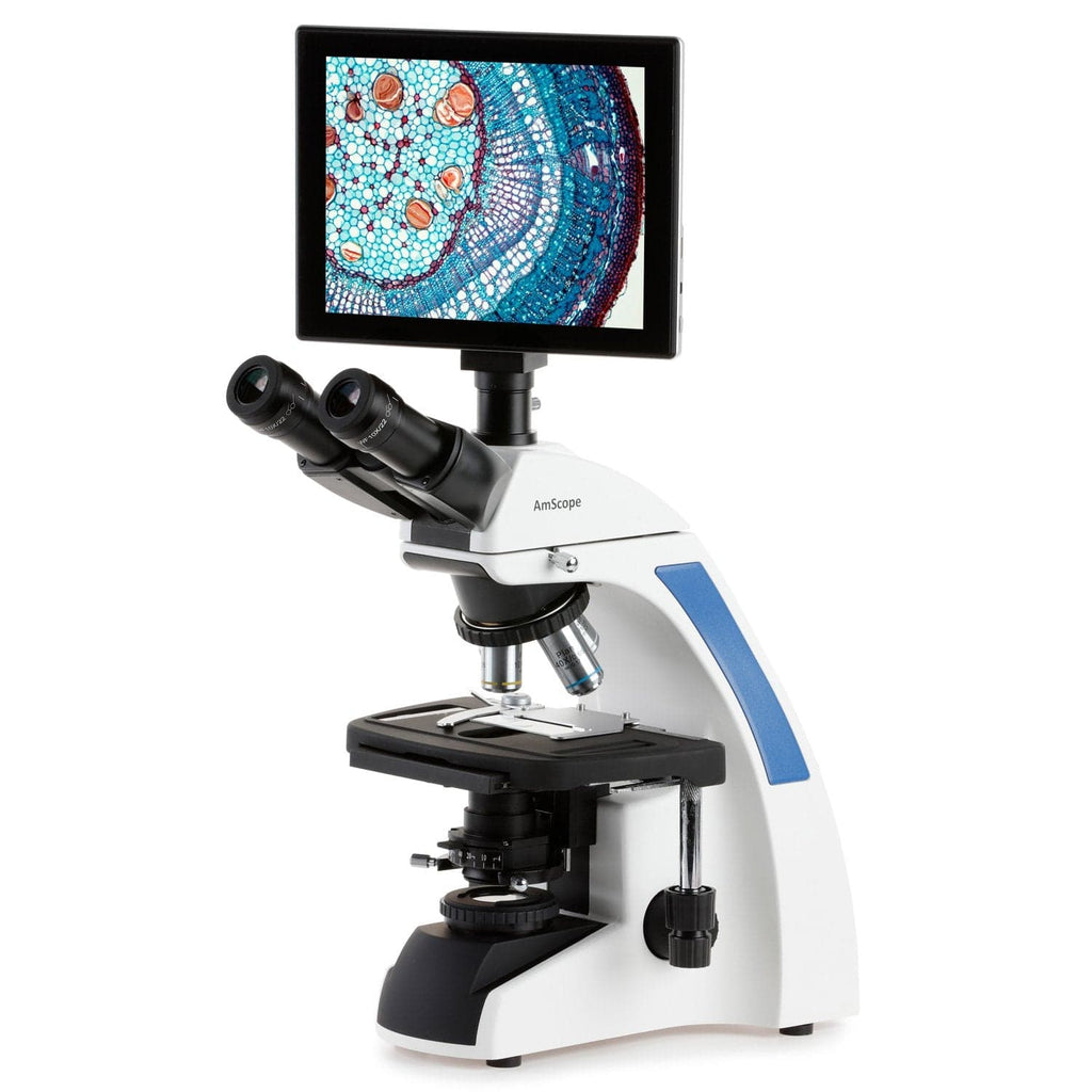AmScope T720 Series Trinocular Koehler LED Compound Microscope with 9.7