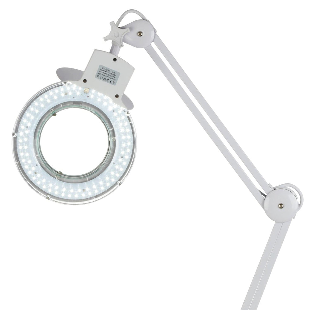Quality Optics® LED Table Clamp Mount Magnifier Lamp Light Magnifying Glass  Lens