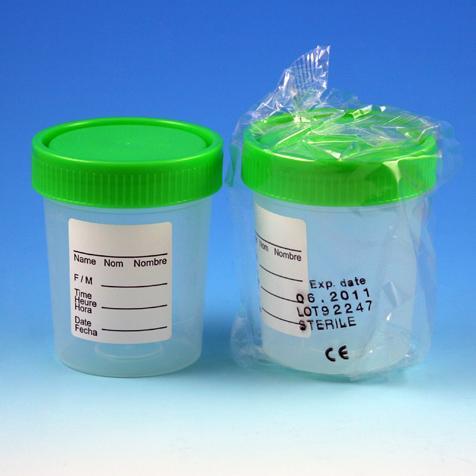 5oz Graduated Urine Collection Container with Snap Cap Non-Sterile