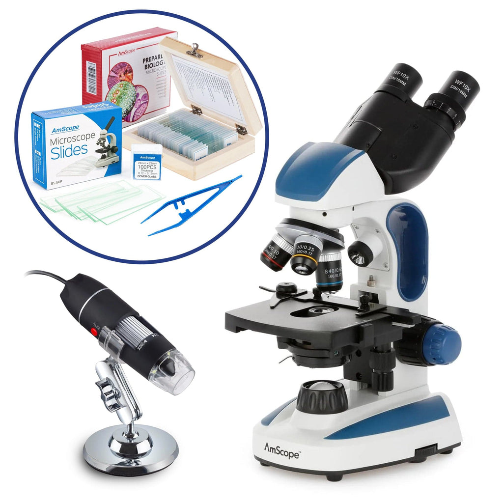 AmScope B110 Series Premium Student Lab Binocular Compound Microscope