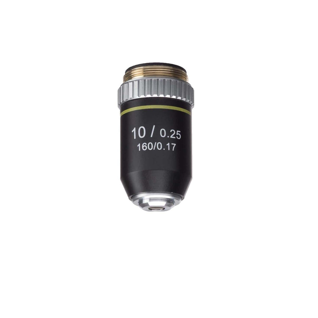 AmScope 20X Infinity Achromatic Microscope Objective Lens – RMS Thread, Black Finish, NA 0.40