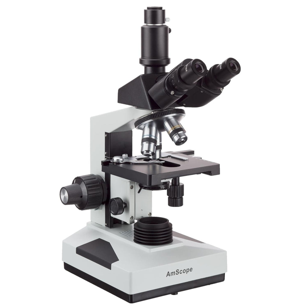 AmScope T490 Series Oil-Darkfield Trinocular Compound Microscope with 1080P  HDMI C-mount Camera