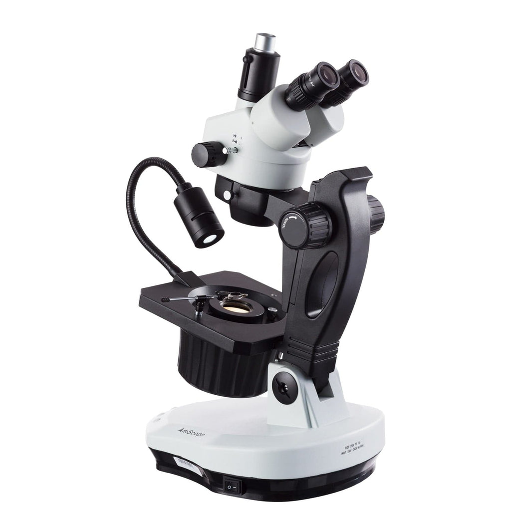 AmScope GM400 Series Advanced Jewel Gem Zoom Trinocular Stereo Microsc