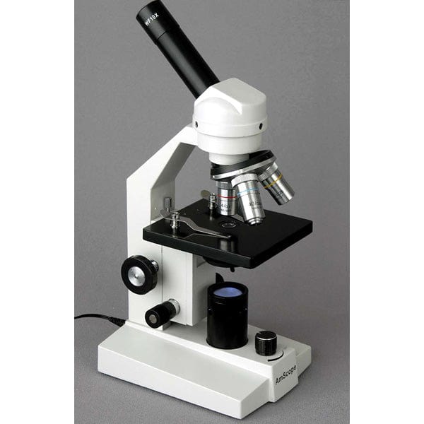 AmScope M200A-LED Cordless Monocular Compound Microscope, WF10x and WF16x Eyepieces, 40x-640x Magnification, LED Illumination, Brightfi 並行輸入品 : AmScope M200-LED Cordless Monocular Compound