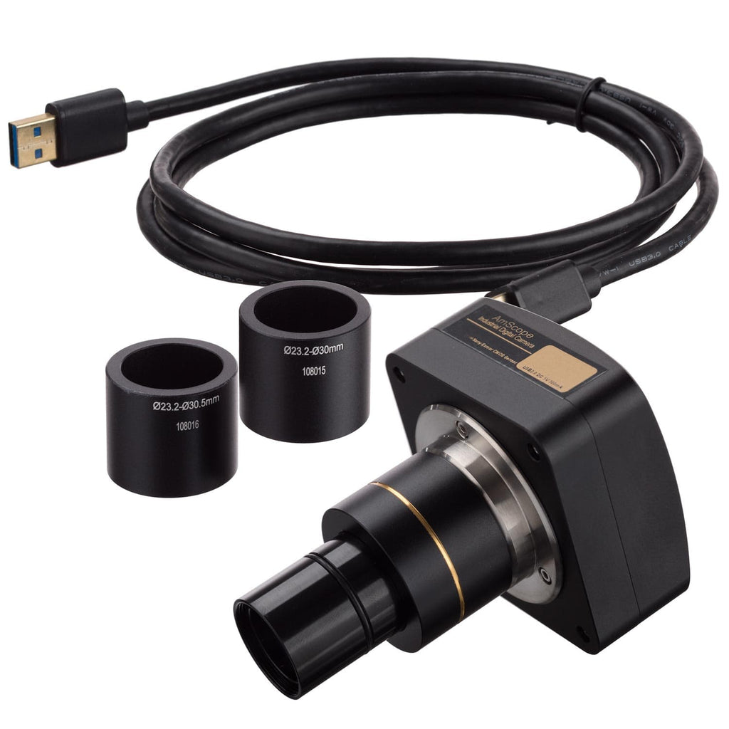AmScope T490 Series PhaseContrast SimulFocal Trinocular Compound Mic