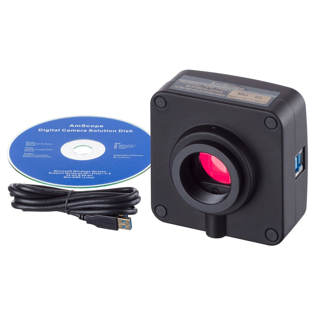 18MP USB3.0 Real-Time Live Video Microscope Digital Camera – AmScope