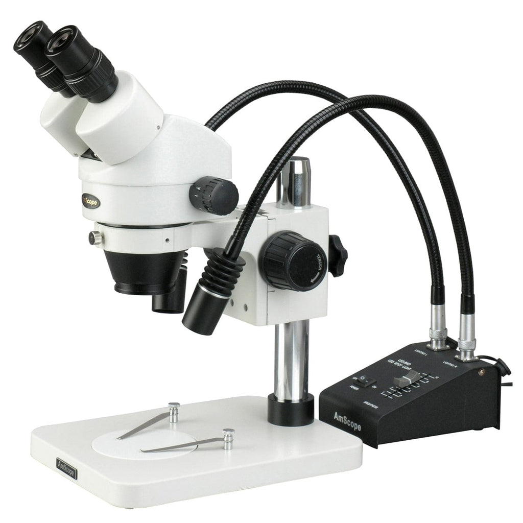 3.5X-225X Binocular Soldering Zoom Stereo Microscope with LED