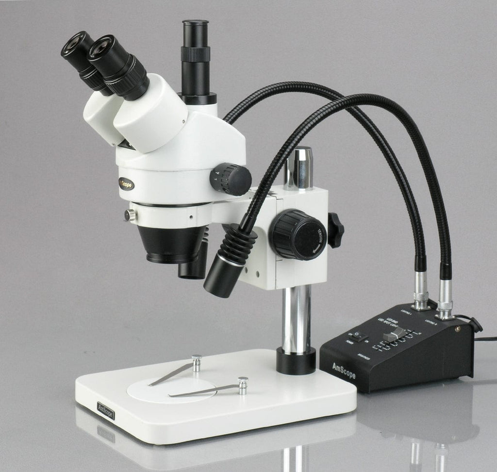 3.5-225X Zoom Stereo Microscope w Gooseneck LED Lights + 10MP USB