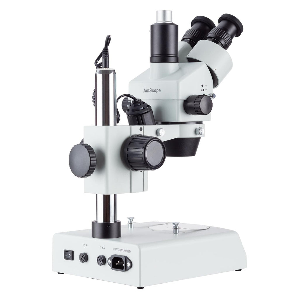 7X-45X LED Trinocular Zoom Stereo Microscope with Touchpad Digital Imaging  System