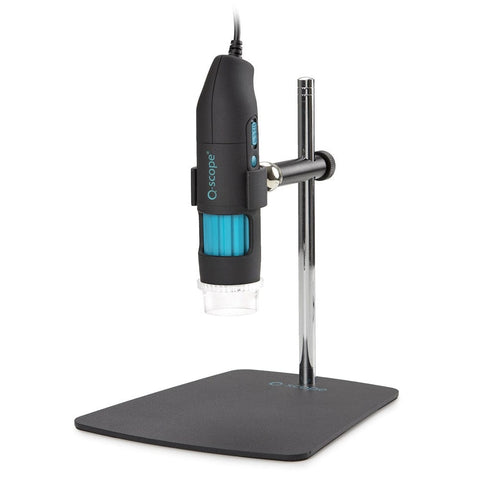 Q-Scope By AmScope 2.0MP USB Handheld Digital Microscope 10X-50X, 200X Magnification on Ball-joint Stand with LED Illumination and Polarizer