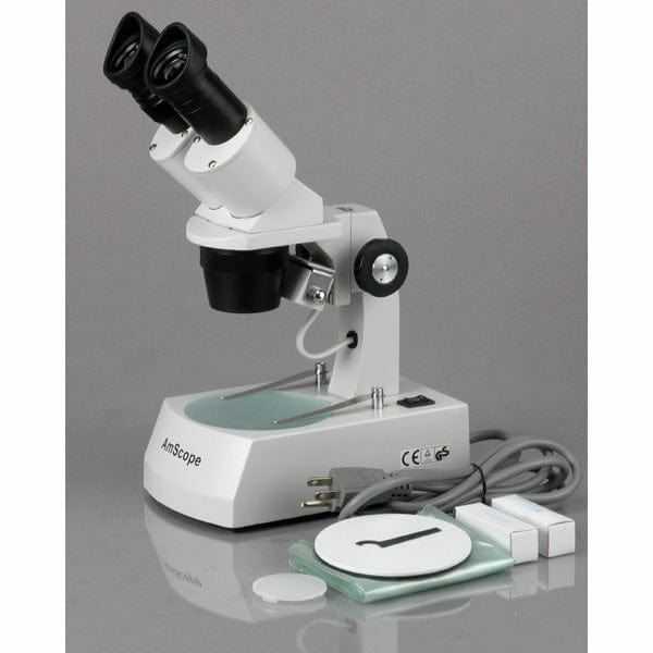 AmScope SE305R-AZ Binocular Stereo Microscope on a Track Stand