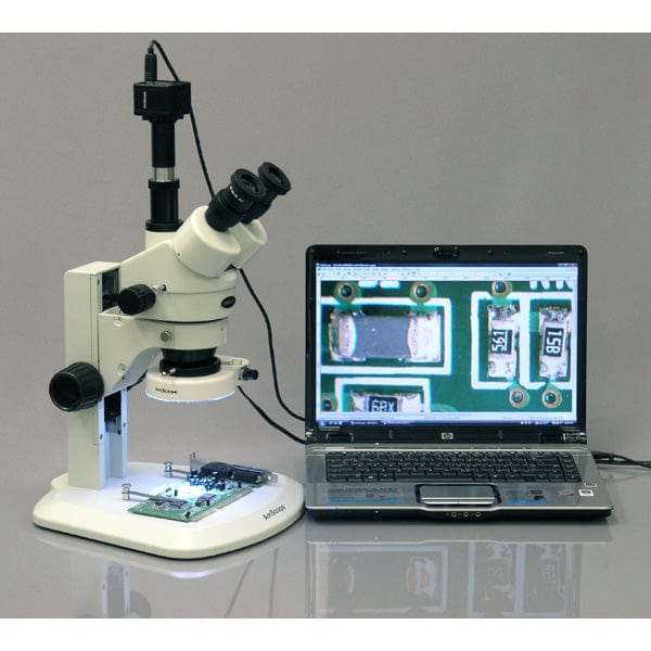 3.5X-180X Zoom Stereo Microscope with 80-LED Light and 8MP Camera