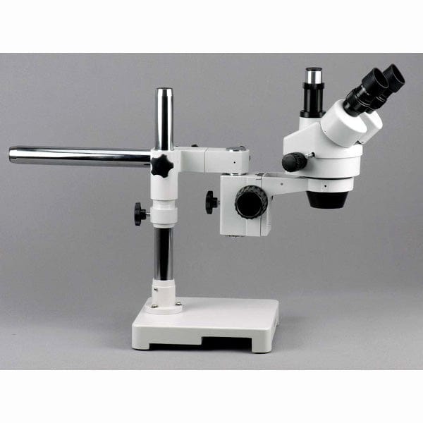 7X-45X Boom Stand Trinocular Zoom Stereo Microscope + 54 LED Light