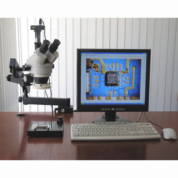 AmScope Trinocular Articulating Zoom Stereo Microscope 7X-45X Magnific