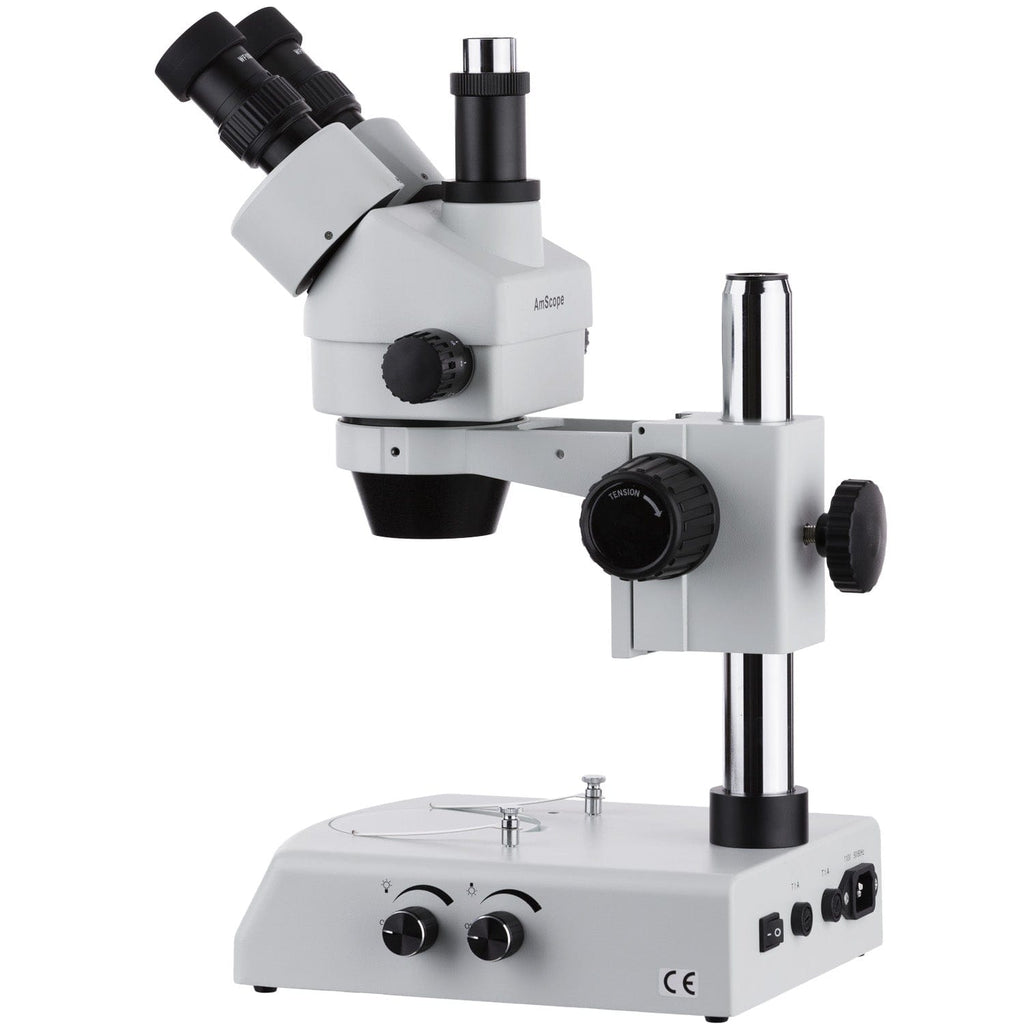 3.5x-90x Trinocular Zoom Microscope Dual Halogen + Camera – AmScope