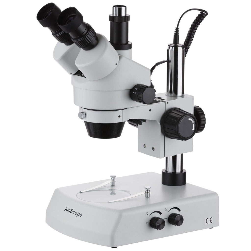 3.5x-90x Trinocular Zoom Microscope Dual Halogen + Camera