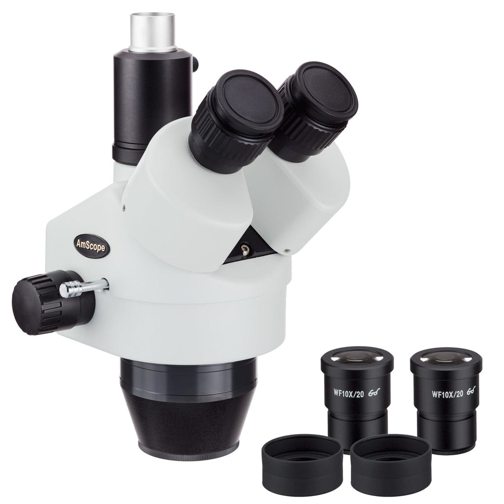 AmScope 3.5X-90X Magnification Trinocular Zoom Stereo Microscope Head