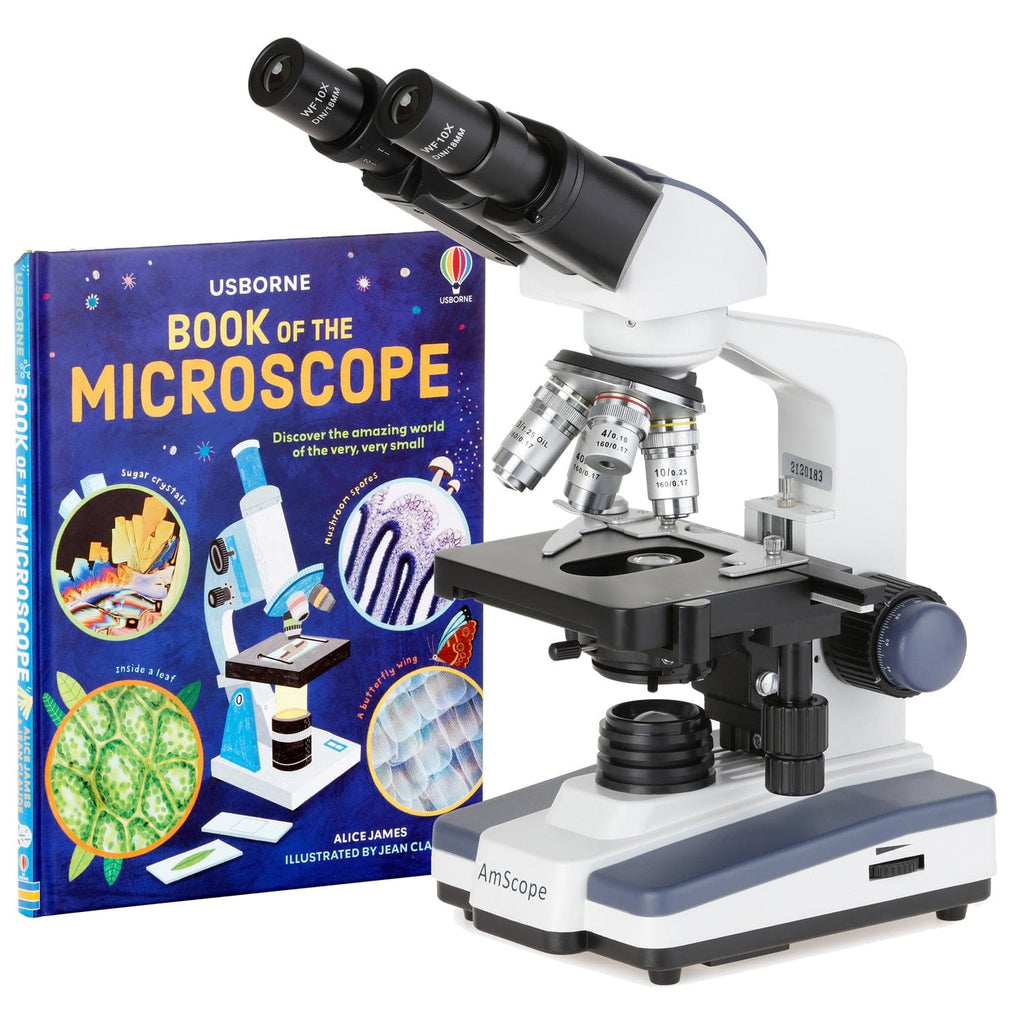 AmScope B120 Series Binocular Compound Microscope 40X-1000X Magnificat