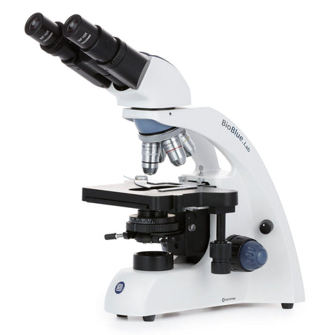 BioBlue.Lab Binocular Compound Microscope w/ Plan IOS Objectives