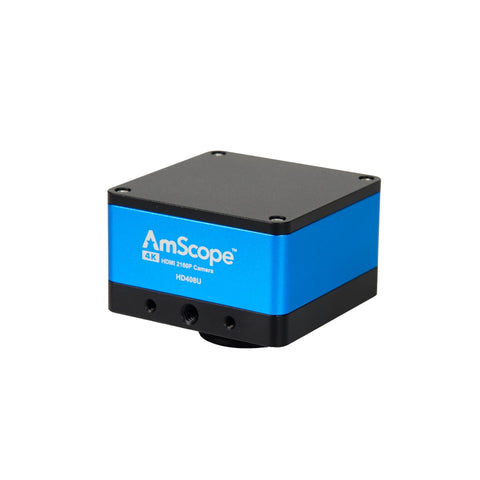 AmScope Microscope Camera HD Series, 4K 30fps 8MP HDMI Color CMOS C-mount for Stand-alone and PC Imaging