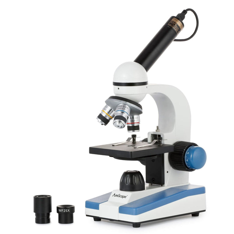 Amscope M150C Monocular Compound Microscope for Kids & Students, w/ 1000X Magnification & LED Illumination designed for STEM Education Microscopes, Student  Microscopes, Biological Science Microscopes