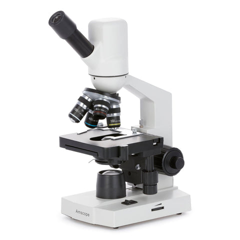 40X-1000X Widefield Monocular Head Compound Microscope + Built In 3MP USB Camera
