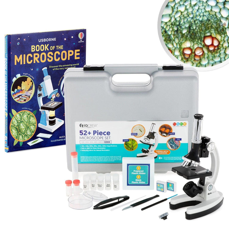 Amscope M30-ABS-KT2-W-WM Monocular Compound Microscope for Kids – Up to 1200X LED Illumination STEM Education Microscopes, Student Lab Microscopes, Biological Science Microscopes