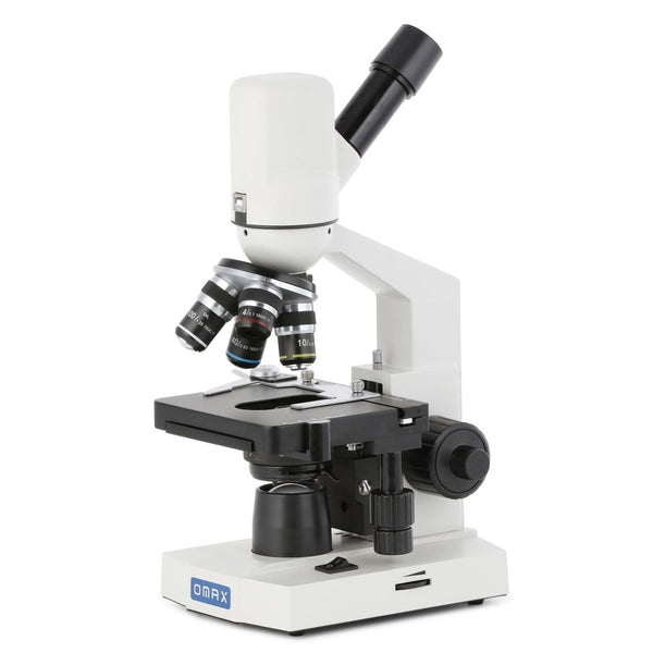 OMAX MD810 Monocular Biological Microscope and 1W LED Light Source