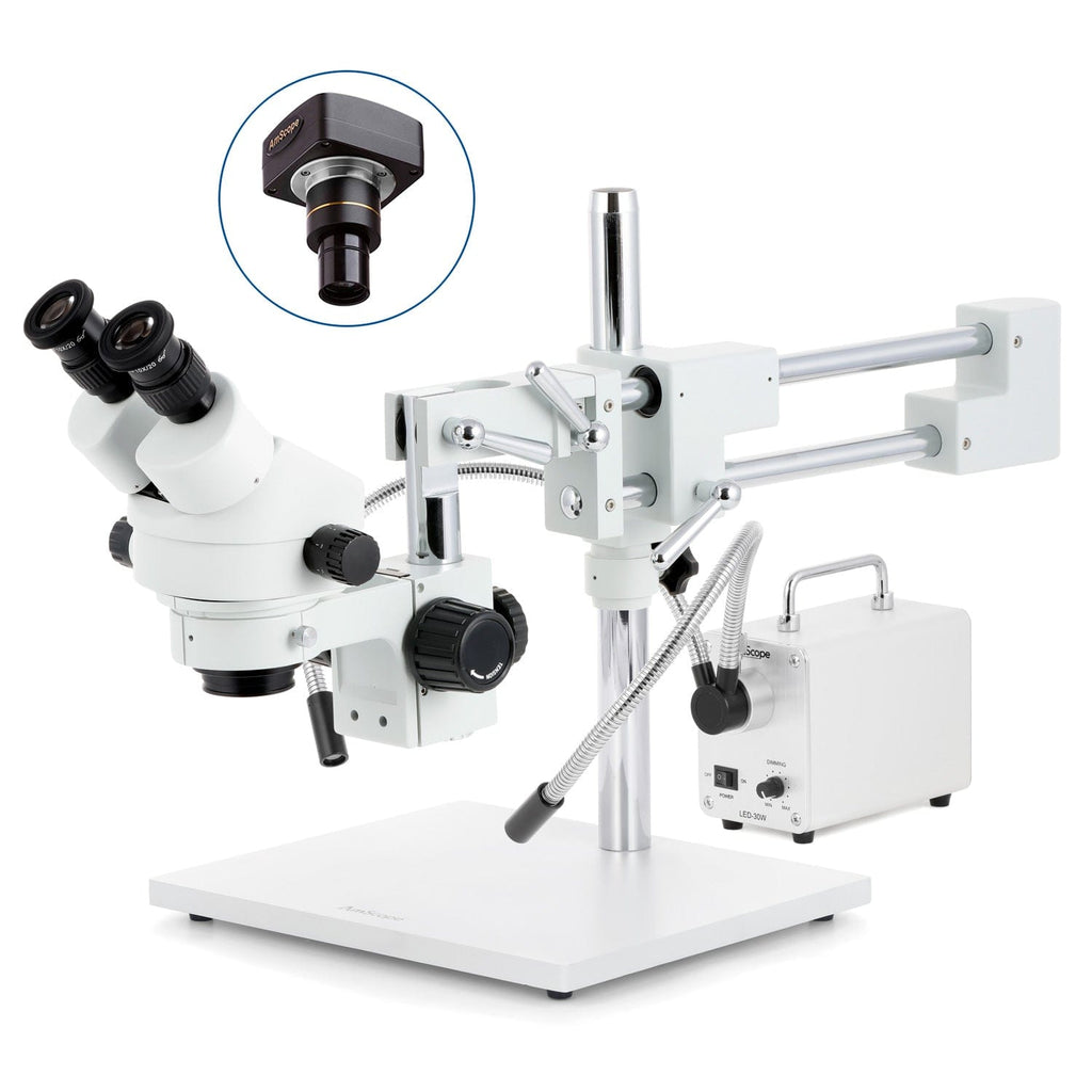 AmScope SM-4 Series Zoom Binocular Stereo Microscope with 30W LED Dual