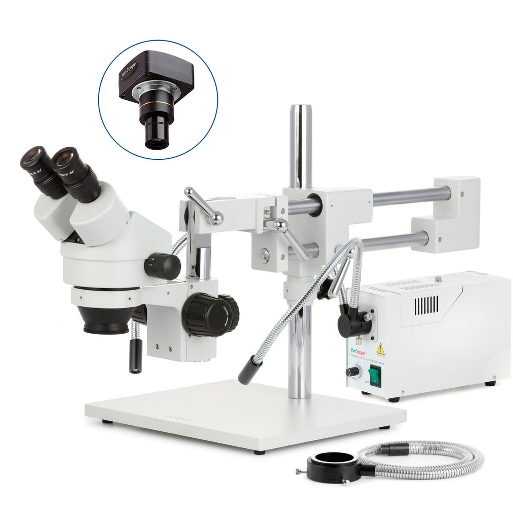 AmScope SM-4 Series Zoom Binocular Stereo Microscope with 150W Halogen