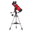 AmScope Reflector EQ Telescope with Equatorial Mount, 130mm Aperture, 650mm Focal Length, Stainless Steel Tripod and Red Dot Finder