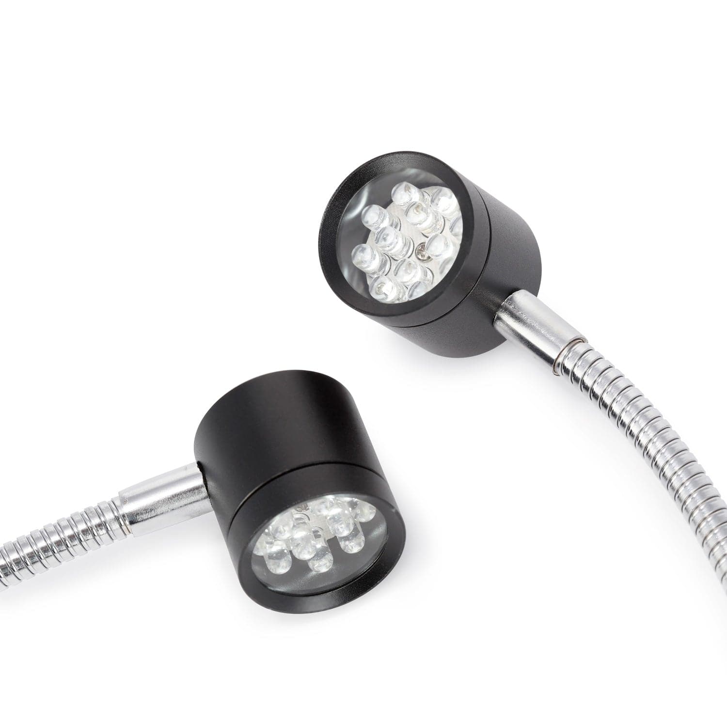 AmScope 8W LED Pillar Clamp Dual Gooseneck Illuminator for Stereo Microscopes