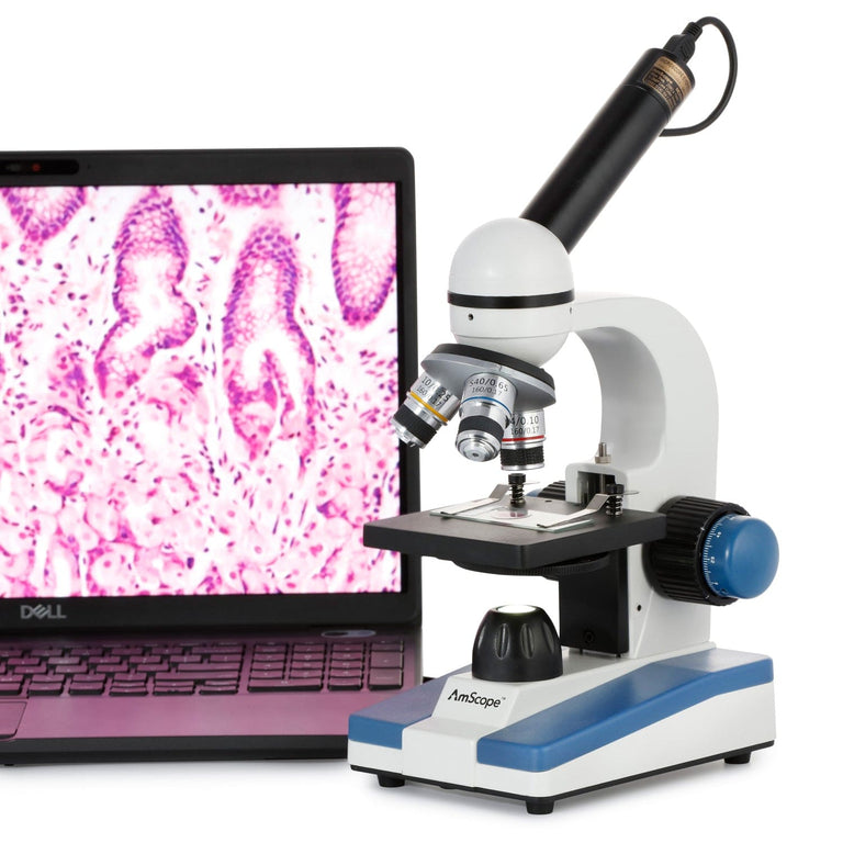 Amscope M150C Monocular Compound Microscope for Kids & Students, w/ 1000X Magnification & LED Illumination designed for STEM Education Microscopes, Student  Microscopes, Biological Science Microscopes