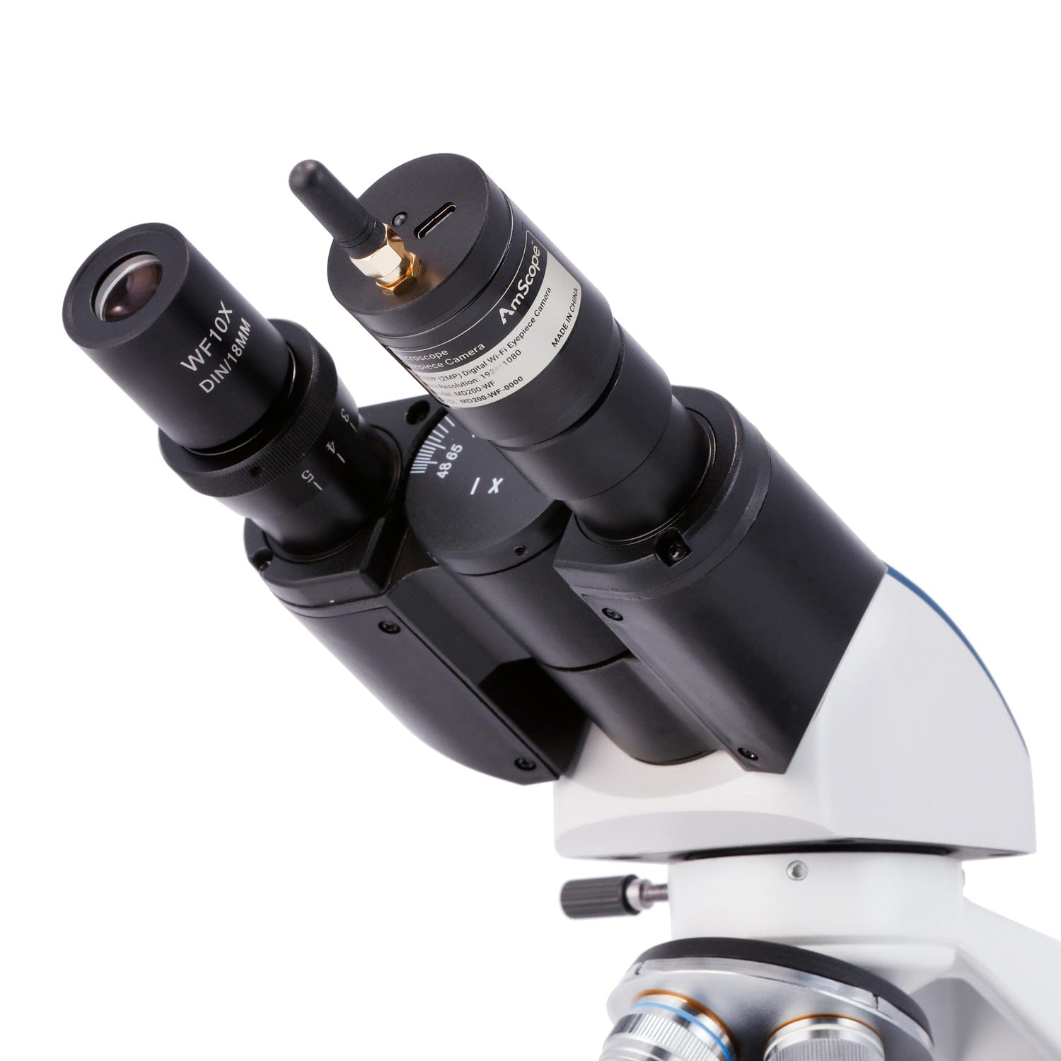 AmScope MD200-WF Wi-Fi Digital Eyepiece Microscope Camera - 1080P 2.0MP Color CMOS