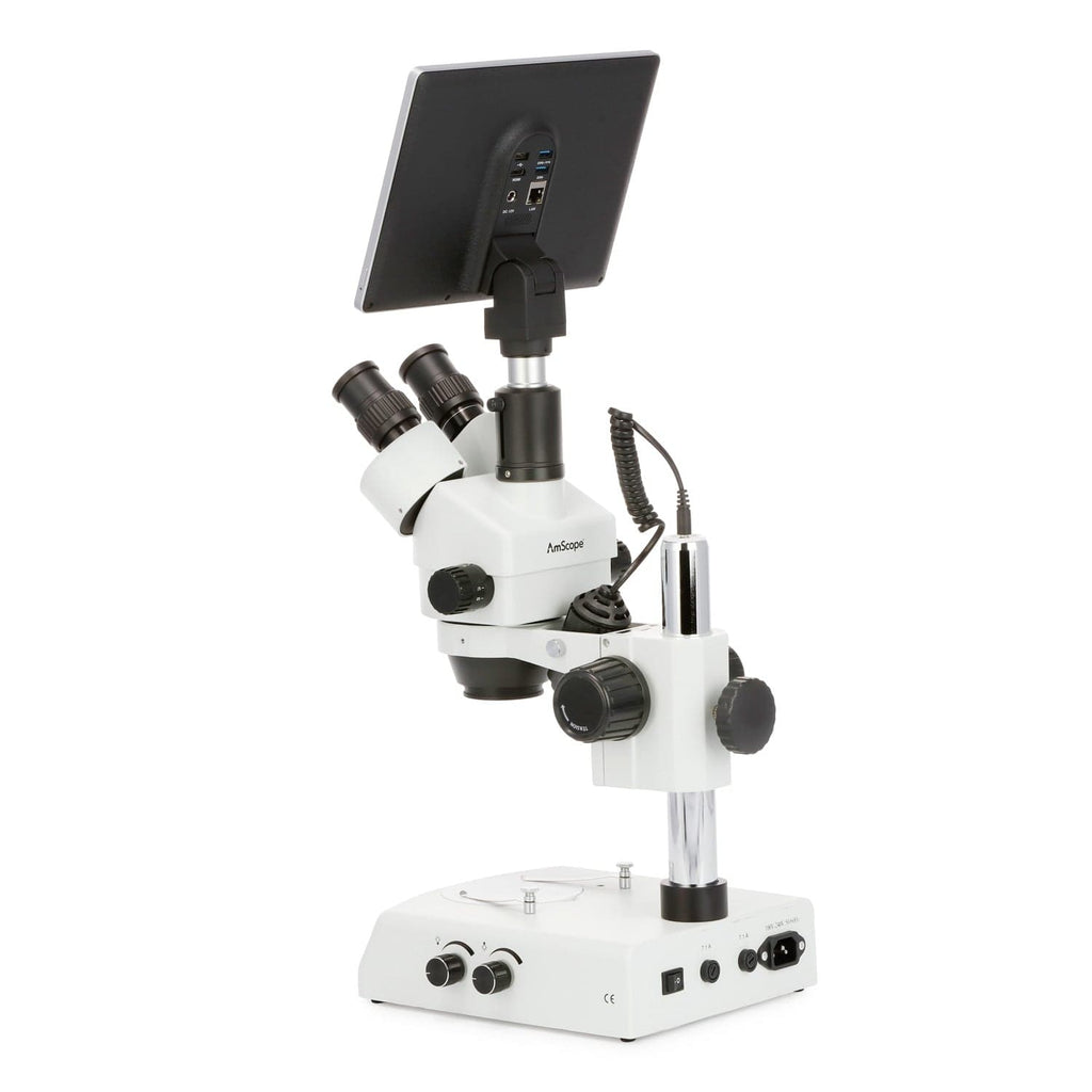 AmScope SM-2 Series Trinocular Zoom Stereo Microscope 7X-45X Magnifica