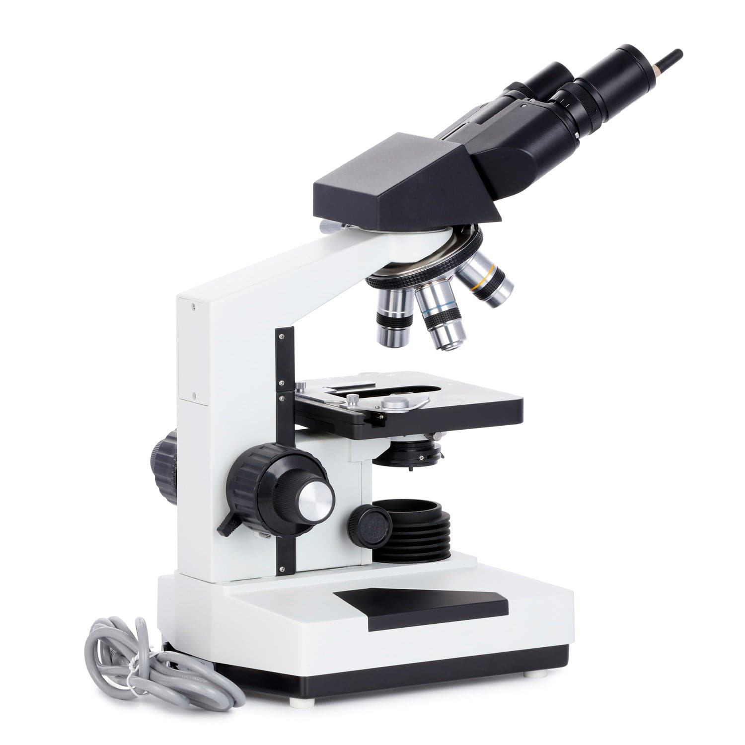 AmScope Binocular Compound Microscope 40X-2000X MagnificationProfessional, Biological w/ Halogen Illumination, 3D Stage + Wi-Fi 2.0MP Digital Eyepiece Camera