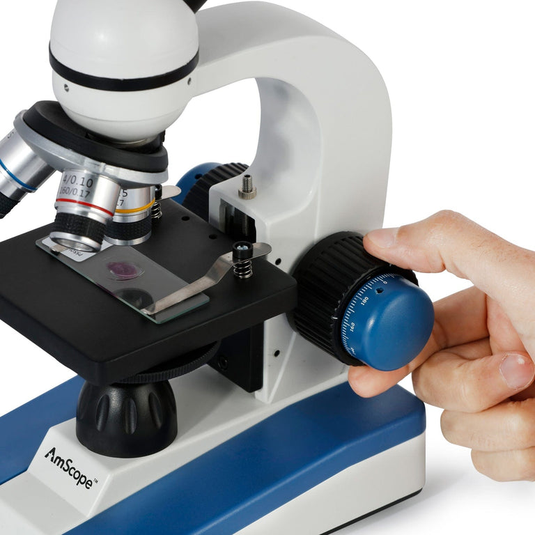 Amscope M150C Monocular Compound Microscope for Kids & Students, w/ 1000X Magnification & LED Illumination designed for STEM Education Microscopes, Student  Microscopes, Biological Science Microscopes